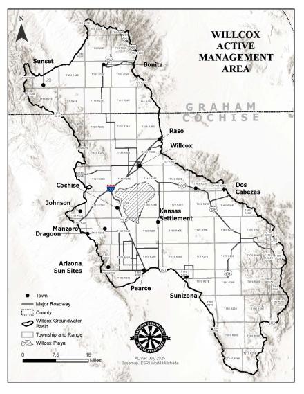 Willcox AMA Map Revised July 2025